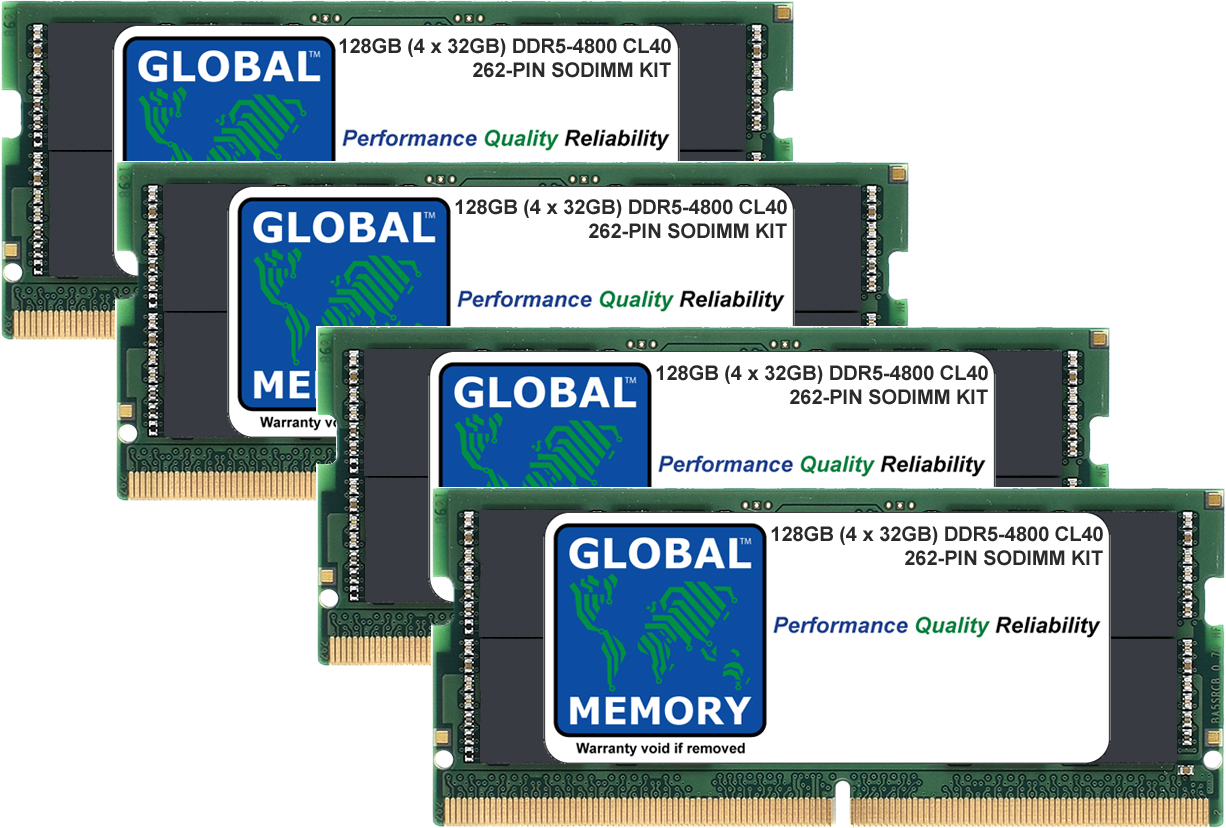 128GB (4 x 32GB) DDR5 4800MHz PC5-38400 262-PIN SODIMM MEMORY RAM KIT FOR ACER LAPTOPS/NOTEBOOKS 128GB (4 x 32GB) DDR5 4800MHz PC5-38400 262-PIN SODIMM MEMORY RAM KIT FOR ACER LAPTOPS/NOTEBOOKS
